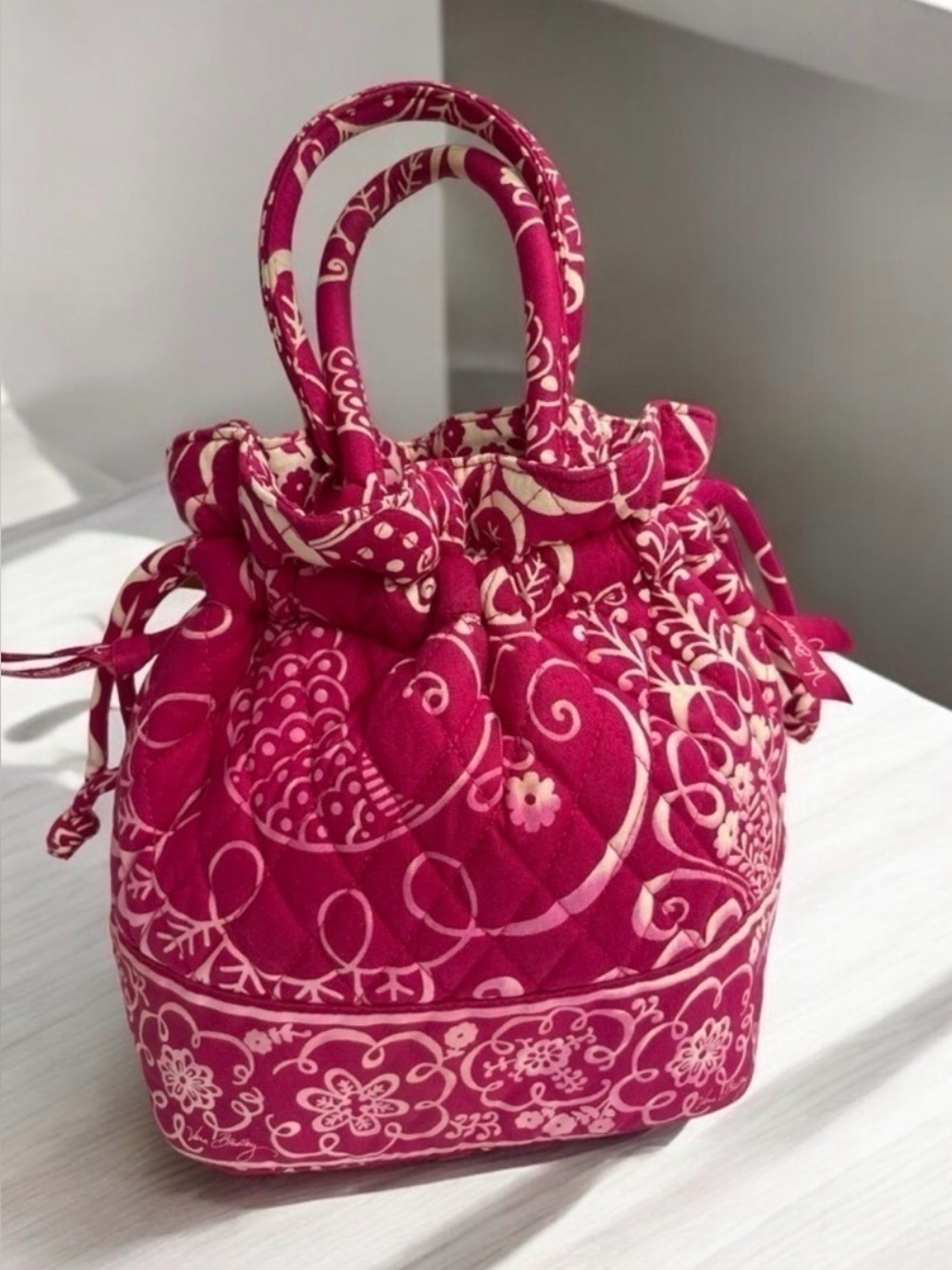 VERA BRADLEY Emma Small Purse - Twirly Birds Pink - Great Bird Placement
